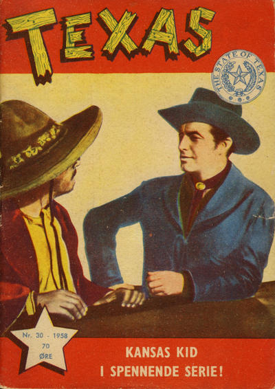 Cover for Texas (Serieforlaget / Se-Bladene / Stabenfeldt, 1953 series) #30/1958