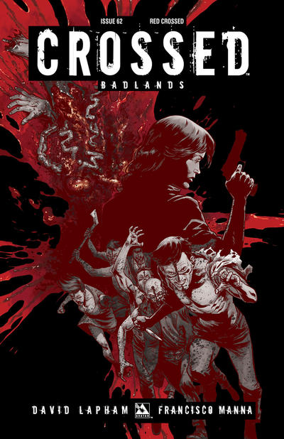 Cover for Crossed Badlands (Avatar Press, 2012 series) #62 [Red Crossed Variant by Gabriel Andrade]