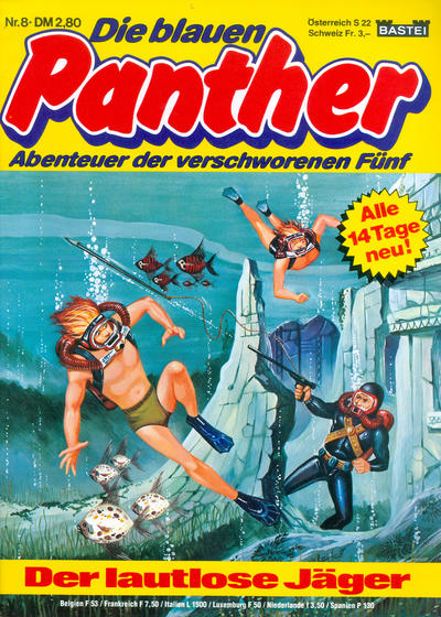 Cover for Die blauen Panther (Bastei Verlag, 1980 series) #8 - Der lautlose Jäger