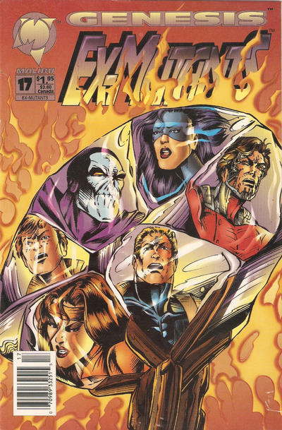 Cover for Ex-Mutants (Malibu, 1992 series) #17 [Newsstand]