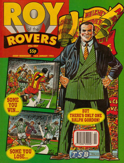 Cover for Roy of the Rovers (IPC, 1976 series) #16 January 1993 [842]