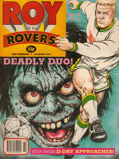 Cover for Roy of the Rovers (IPC, 1976 series) #13 March 1993 [850]