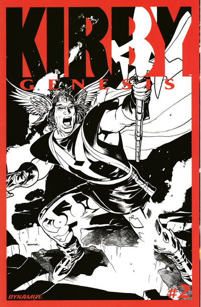 Cover for Kirby: Genesis (Dynamite Entertainment, 2011 series) #2 [Black & White Retailer Incentive by Ryan Sook]