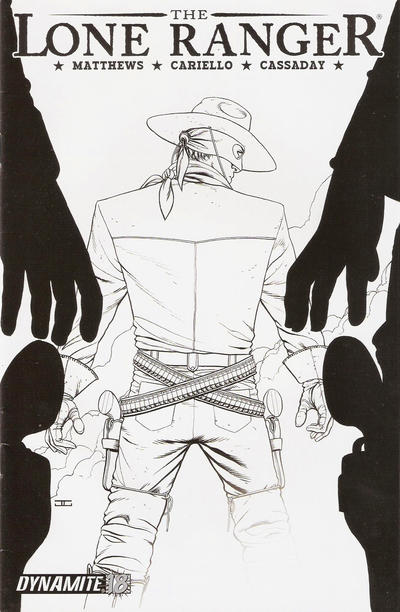 Cover for The Lone Ranger (Dynamite Entertainment, 2006 series) #18 [Black and White Variant]