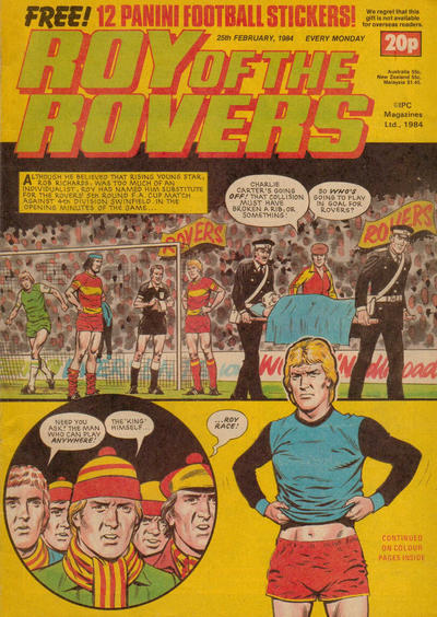 Cover for Roy of the Rovers (IPC, 1976 series) #25 February 1984 [380]