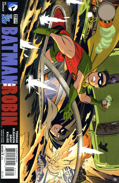Cover for Batman and Robin (DC, 2011 series) #37 [Darwyn Cooke Cover]