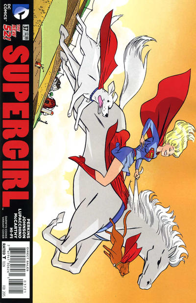 Cover for Supergirl (DC, 2011 series) #37 [Darwyn Cooke Cover]