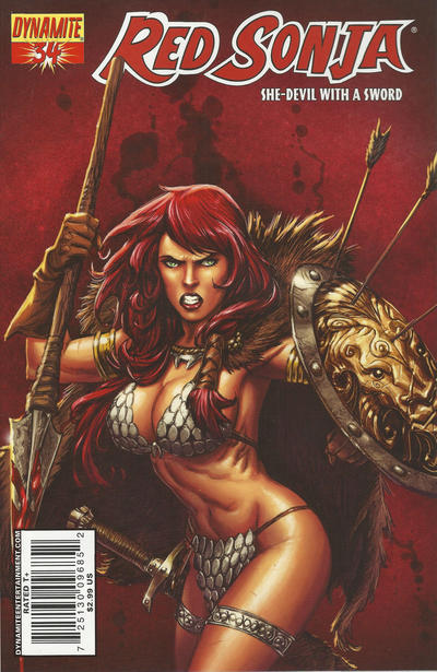 Cover for Red Sonja (Dynamite Entertainment, 2005 series) #34 [Adriano Batista Cover]