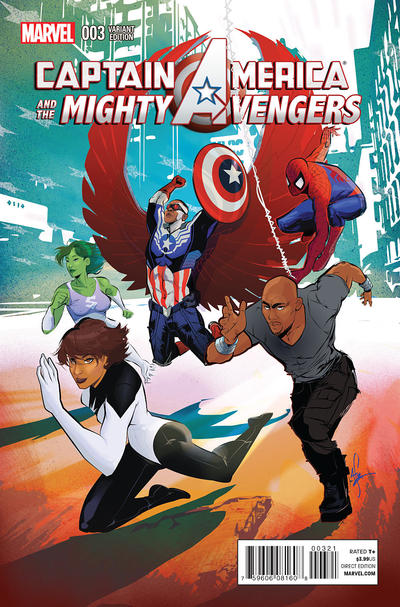 Cover for Captain America and the Mighty Avengers (Marvel, 2015 series) #3 [Afua Richardson Variant Cover]