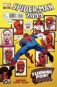 Cover Thumbnail for Spider-Man 2099 (Marvel, 2014 series) #4 [Variant Edition - 75th Anniversary Deadpool Photobomb - Greg Land]