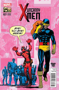 Cover for Uncanny X-Men (Marvel, 2013 series) #27 [Mike McKone 'Deadpool Photobomb']