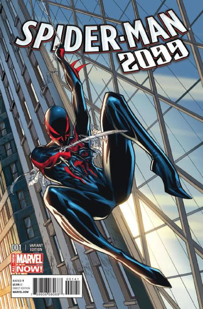 Cover for Spider-Man 2099 (Marvel, 2014 series) #1 [Variant Edition - J. Scott Campbell Connecting Cover]