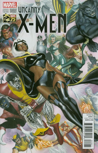 Cover for Uncanny X-Men (Marvel, 2013 series) #29 [Alex Ross '75th Anniversary']