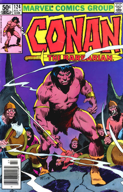Cover for Conan the Barbarian (Marvel, 1970 series) #124 [Newsstand]