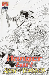 Cover Thumbnail for Danger Girl and the Army of Darkness (Dynamite Entertainment, 2011 series) #4 [Nick Bradshaw Black and White Retailer Incentive Cover]