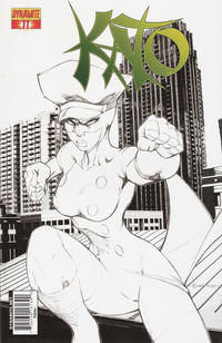 Cover Thumbnail for Kato (Dynamite Entertainment, 2010 series) #11 [Alé Garza Black, White & Green Retailer Incentive]