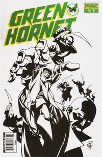 Cover Thumbnail for Green Hornet (Dynamite Entertainment, 2010 series) #16 [Retailer Incentive "Black, White & Green" Phil Hester Cover]