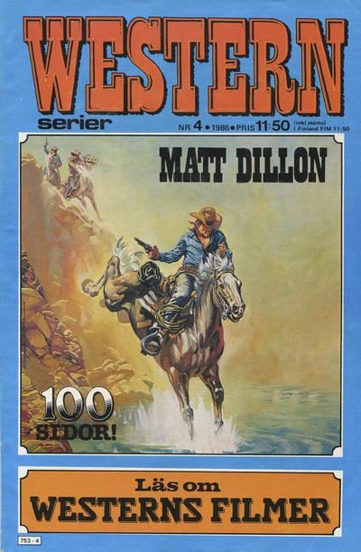 Cover for Westernserier (Semic, 1976 series) #4/1986