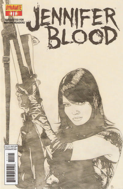 Cover for Jennifer Blood (Dynamite Entertainment, 2011 series) #11 [Black & White Retailer Incentive]