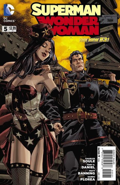 Cover for Superman / Wonder Woman (DC, 2013 series) #5 [Dan Panosian Steampunk Cover]