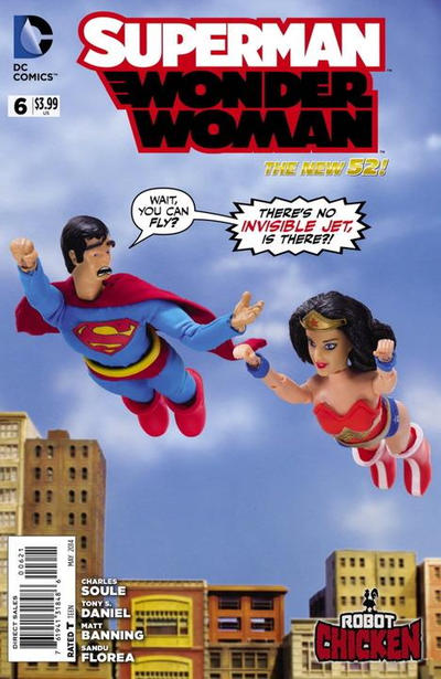 Cover for Superman / Wonder Woman (DC, 2013 series) #6 [Robot Chicken Cover]