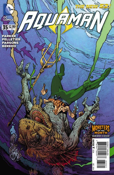 Cover for Aquaman (DC, 2011 series) #35 [Monsters of the Month Cover]
