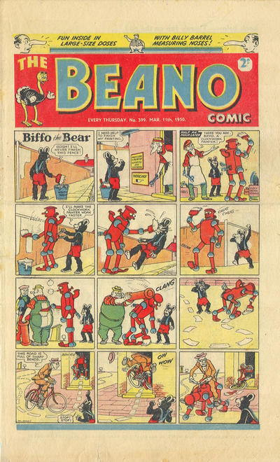 Cover for The Beano Comic (D.C. Thomson, 1938 series) #399