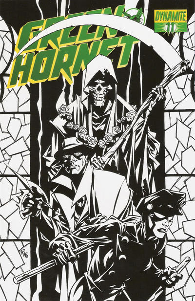 Cover for Green Hornet (Dynamite Entertainment, 2010 series) #11 [Retailer Incentive "Black & White" Phil Hester Cover]