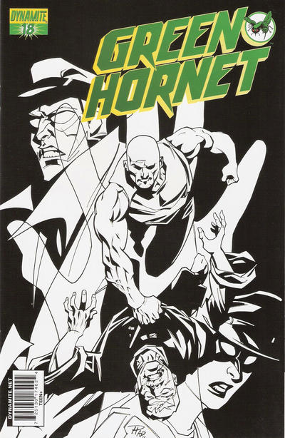 Cover for Green Hornet (Dynamite Entertainment, 2010 series) #18 [Retailer Incentive "Black, White & Green" Phil Hester Cover]