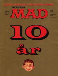 Cover Thumbnail for Mad (Williams Förlags AB, 1960 series) #10/1970