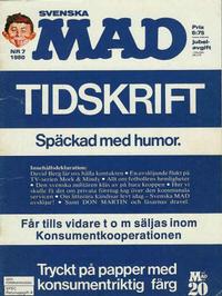 Cover Thumbnail for MAD (Semic, 1976 series) #7/1980