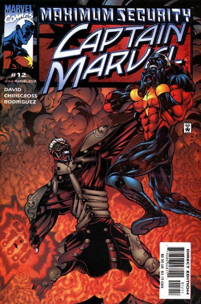 Cover for Captain Marvel (Marvel, 2000 series) #12 [Direct Edition]