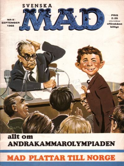 Cover for Mad (Williams Förlags AB, 1960 series) #9/1968