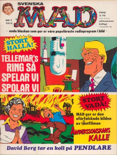 Cover for Mad (Williams Förlags AB, 1960 series) #7/1973