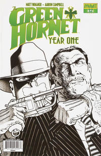 Cover Thumbnail for Green Hornet: Year One (Dynamite Entertainment, 2010 series) #12 ["Black, White & Green" Retailer Incentive Cover]