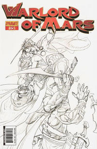 Cover Thumbnail for Warlord of Mars (Dynamite Entertainment, 2010 series) #13 [Joe Jusko Sketch Black and White Second Printing]