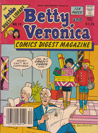 Cover for Betty and Veronica Comics Digest Magazine (Archie, 1983 series) #12