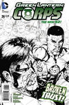 Cover for Green Lantern Corps (DC, 2011 series) #26 [Bernard Chang Black & White Cover]