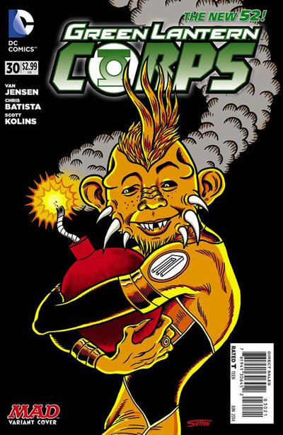 Cover for Green Lantern Corps (DC, 2011 series) #30 [MAD Magazine Cover]
