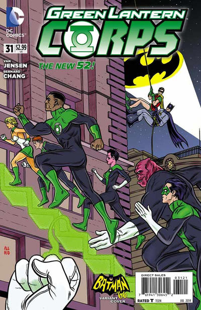 Cover for Green Lantern Corps (DC, 2011 series) #31 [Batman '66 Cover]
