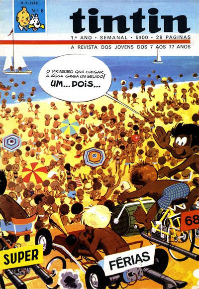 Cover for Tintin (Editorial Ibis, Lda. / Livraria Bertrand S.A.R.L., 1968 series) #v1#6