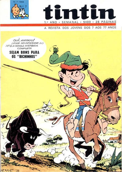 Cover for Tintin (Editorial Ibis, Lda. / Livraria Bertrand S.A.R.L., 1968 series) #v1#7