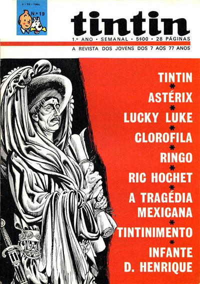 Cover for Tintin (Editorial Ibis, Lda. / Livraria Bertrand S.A.R.L., 1968 series) #v1#19
