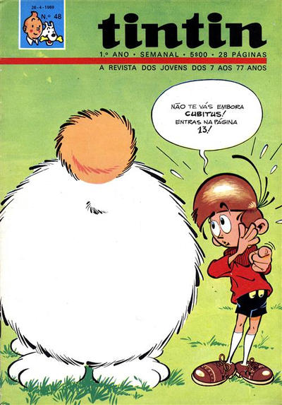 Cover for Tintin (Editorial Ibis, Lda. / Livraria Bertrand S.A.R.L., 1968 series) #v1#48