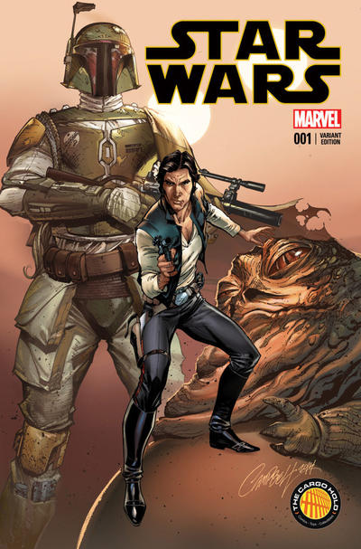 Cover for Star Wars (Marvel, 2015 series) #1 [The Cargo Hold Exclusive J. Scott Campbell Variant]
