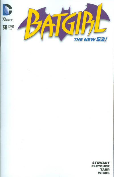 Cover for Batgirl (DC, 2011 series) #38 [Blank Cover]