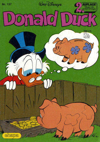 Cover for Donald Duck (Egmont Ehapa, 1974 series) #137 [2. Auflage]