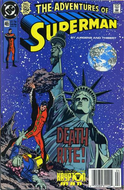 Cover for Adventures of Superman (DC, 1987 series) #465 [Newsstand]