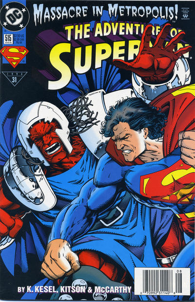 Cover for Adventures of Superman (DC, 1987 series) #515 [Newsstand]