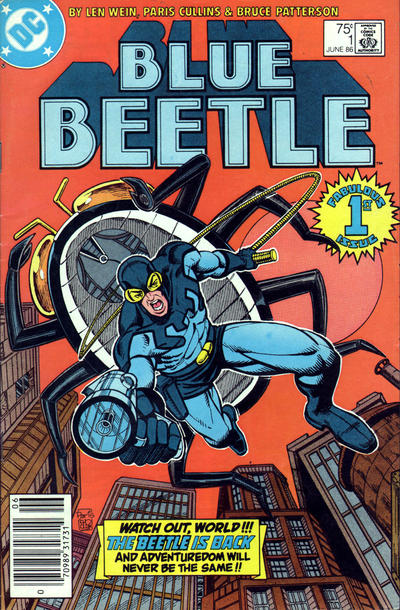 Cover for Blue Beetle (DC, 1986 series) #1 [Newsstand]
